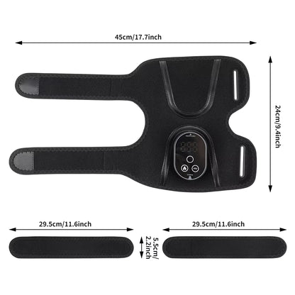 Cordless Heated & Vibrating Elbow Massager Brace with Smart Touch Screen